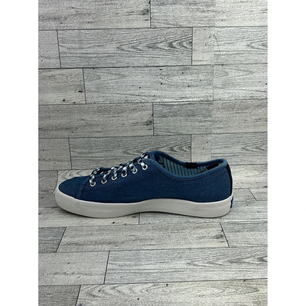 Keds x Draper James Champion Blue Canvas Gingham Sneakers WF62889 Womens 7